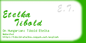 etelka tibold business card